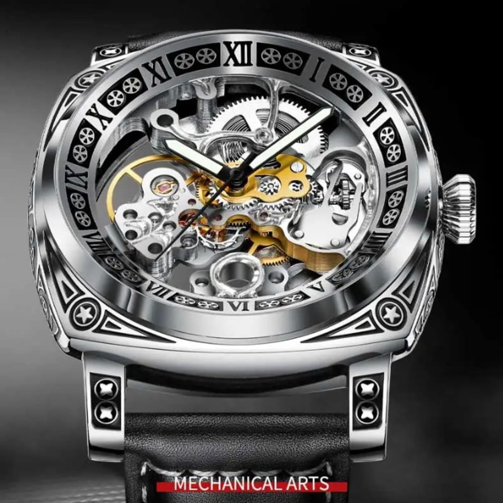 2023PINDU Men's Luxury Mechanical Watch with Hollow Design, Waterproof - Professional Style